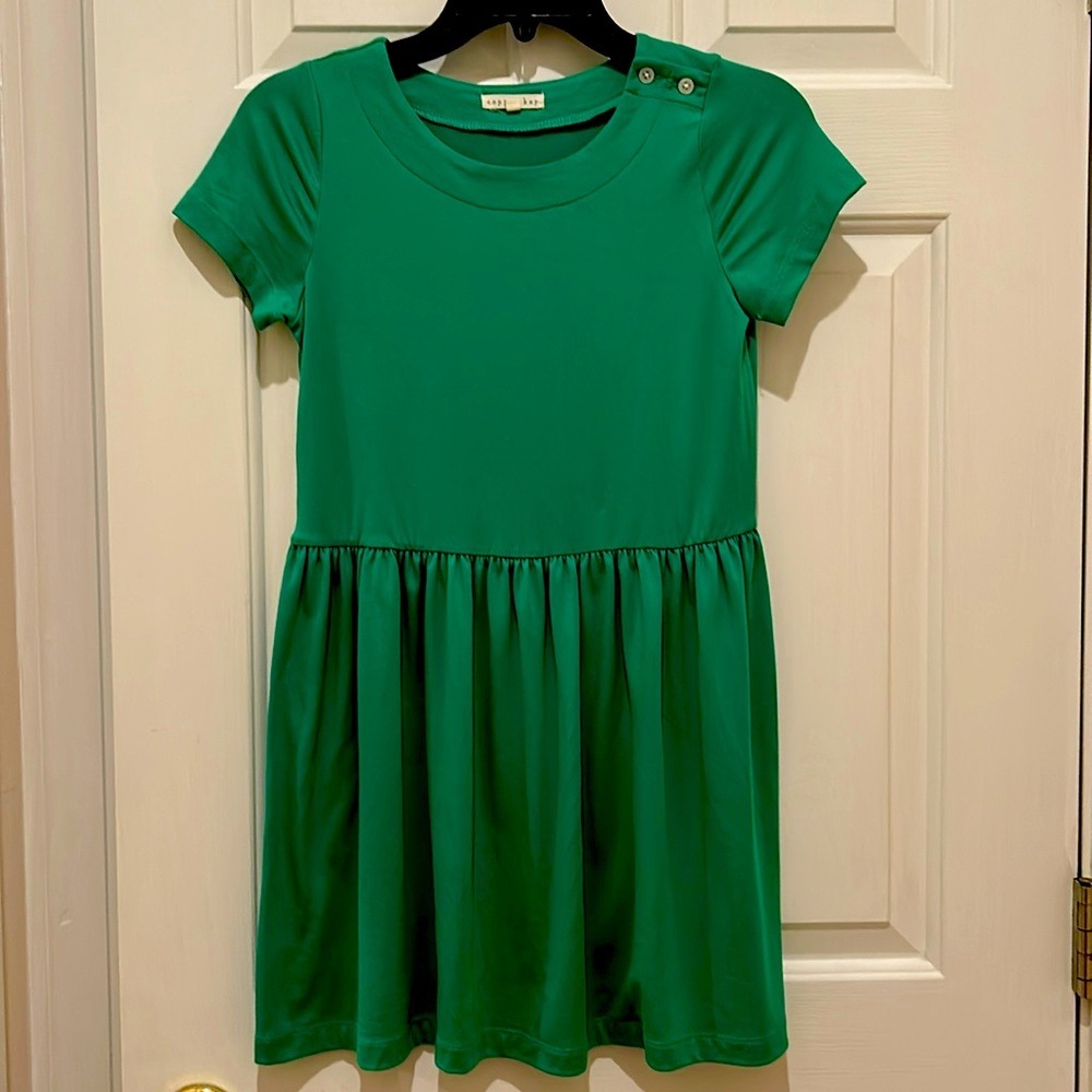Emerald Green Girls Copper Key Dress, Size L